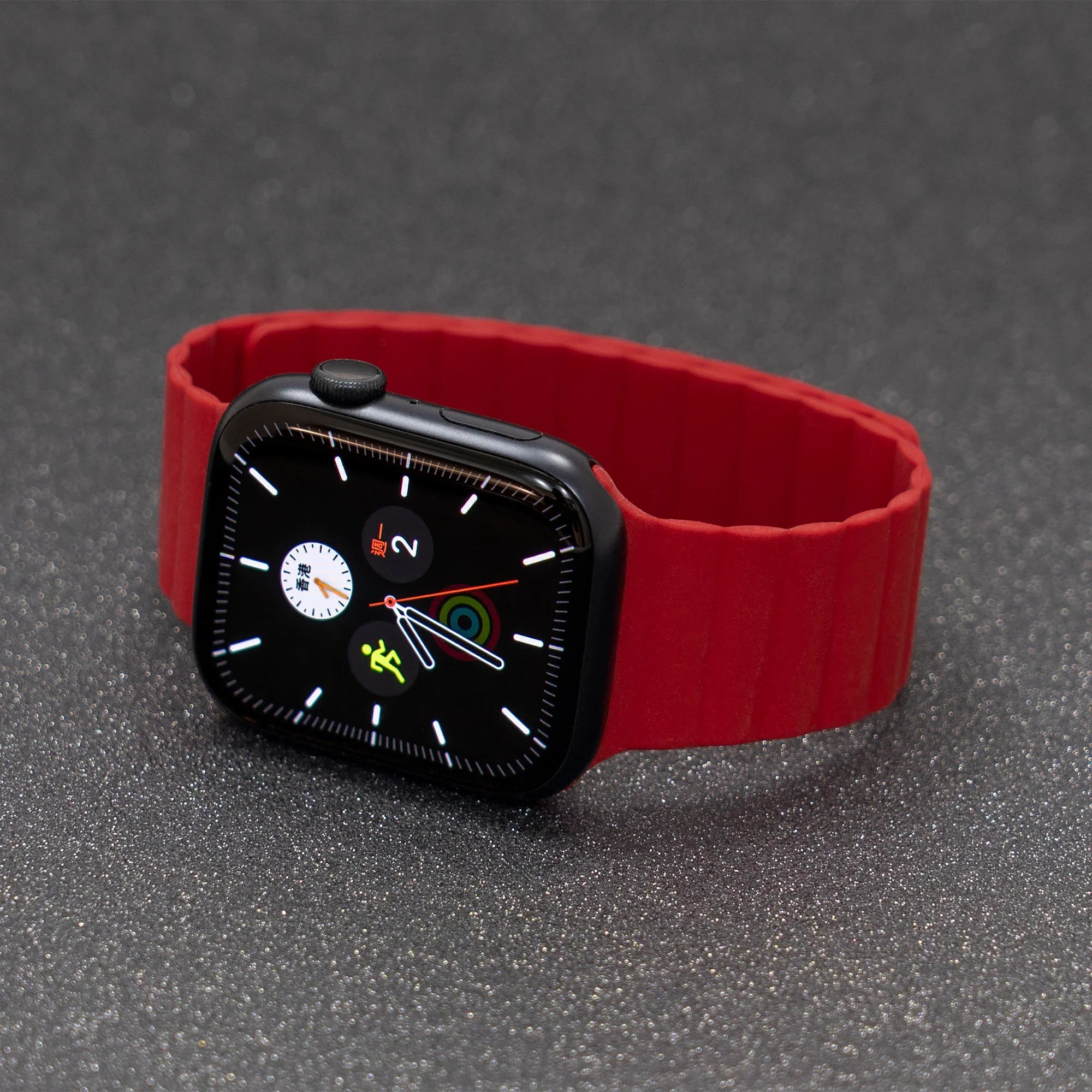 Torrii Watch 49/46/45/44 Mm Saturn Silicone Magnetic Strap - Red - Tashqila Torrii Watch 49/46/45/44 Mm Saturn Silicone Magnetic Strap - Red - Tashqila